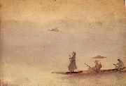 Abanindranath Tagore Hunting on the Wular oil painting artist
